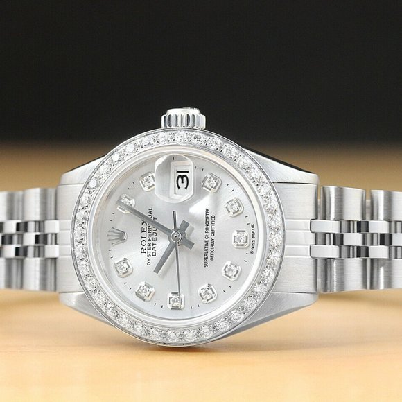 MINT!  ROLEX DATE JUST 18K WHITE GOLD! STUNNING! main image 5